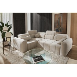 Narożnik Luxor II z funkcją spania Plecionka, Wind 05 - komfort i elegancja w jednym