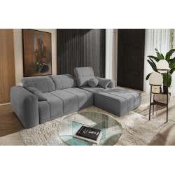Narożnik Luxor I z funkcją spania w tkaninie Plecionka, Wind 90 - Luksus i wygoda w Twoim salonie