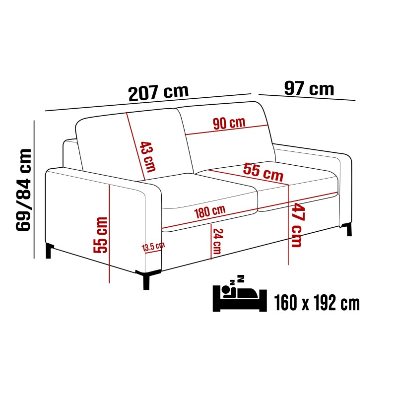 Sofa TINO 160 z funkcja spania System Włoski i pojemnikiem ONTARIO 19 Sofa TINO 160 z funkcja spania System Włoski i pojemnikiem ONTARIO 19