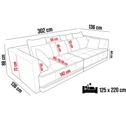 Sofa TIGA z funkcja spania Elektryczny System rozkładania APHRODITE 08 Sofa TIGA z funkcja spania Elektryczny System rozkładania APHRODITE 08