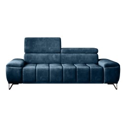 Sofa PALLADIO 2 osobowa z regulowanymi zagłówkami MONOLITH 77