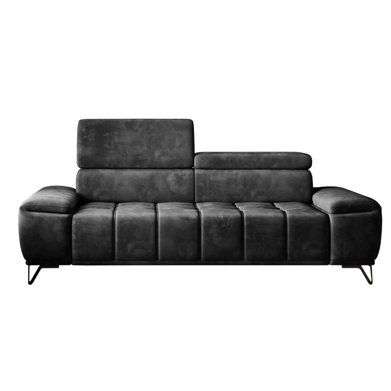 Sofa PALLADIO 2 osobowa z regulowanymi zagłówkami MONOLITH 97