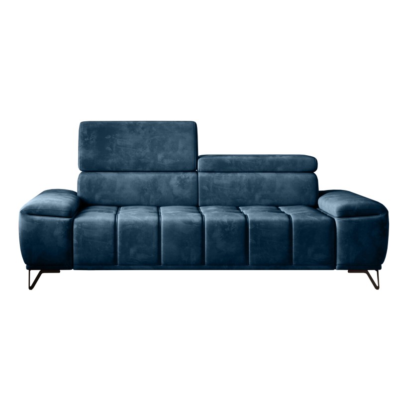 Sofa PALLADIO 3 osobowa z regulowanymi zagłówkami MONOLITH 77