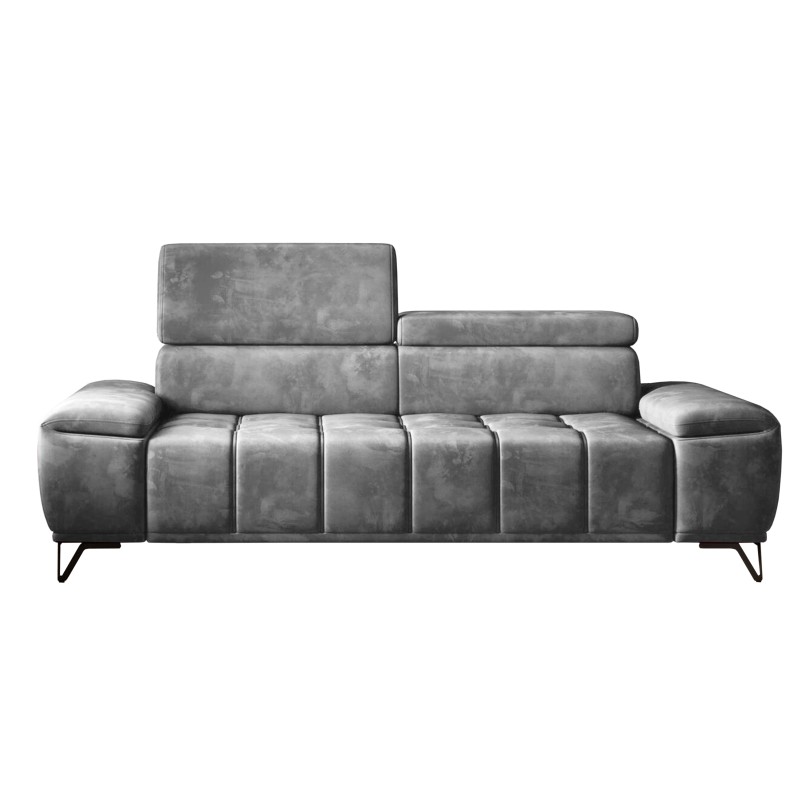 Sofa PALLADIO 3 osobowa z regulowanymi zagłówkami MONOLITH 85