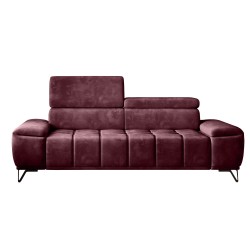 Sofa PALLADIO 2 osobowa z elektrycznym systemem rozkładania siedziska regulowane zagłówki MONOLITH 69