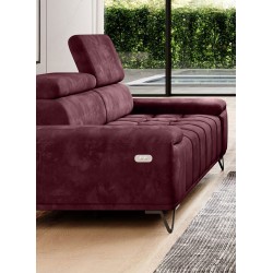 Sofa PALLADIO 2 osobowa z elektrycznym systemem rozkładania siedziska regulowane zagłówki MONOLITH 69 Sofa PALLADIO 2 osobowa z elektrycznym systemem rozkładania siedziska regulowane zagłówki MONOLITH 69