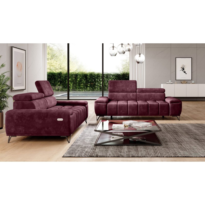 Sofa PALLADIO 2 osobowa z elektrycznym systemem rozkładania siedziska regulowane zagłówki MONOLITH 69 Sofa PALLADIO 2 osobowa z elektrycznym systemem rozkładania siedziska regulowane zagłówki MONOLITH 69