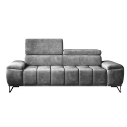 Sofa PALLADIO 2 osobowa z elektrycznym systemem rozkładania siedziska regulowane zagłówki MONOLITH 85