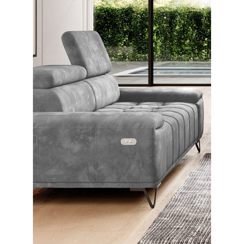 Sofa PALLADIO 2 osobowa z elektrycznym systemem rozkładania siedziska regulowane zagłówki MONOLITH 85 Sofa PALLADIO 2 osobowa z elektrycznym systemem rozkładania siedziska regulowane zagłówki MONOLITH 85