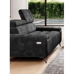 Sofa PALLADIO 2 osobowa z elektrycznym systemem rozkładania siedziska regulowane zagłówki MONOLITH 97 Sofa PALLADIO 2 osobowa z elektrycznym systemem rozkładania siedziska regulowane zagłówki MONOLITH 97