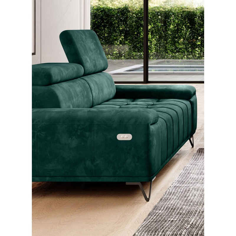 Sofa PALLADIO 3 osobowa z elektrycznym systemem rozkładania siedziska regulowane zagłówki MONOLITH 37 Sofa PALLADIO 3 osobowa z elektrycznym systemem rozkładania siedziska regulowane zagłówki MONOLITH 37
