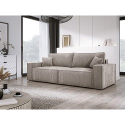 Kanapa KASJO Uniny Sofo-Narożnik z funkcją spania i poduszkami, 2x pojemnik POSO 002 Cappucino DOMOHOME Kanapa KASJO Uniny Sofo-Narożnik z funkcją spania i poduszkami, 2x pojemnik POSO 002 Cappucino DOMOHOME