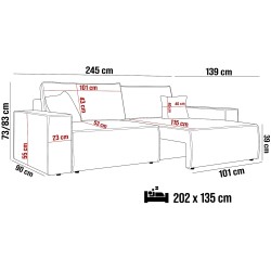 Kanapa KASJO Uniny Sofo-Narożnik z funkcją spania i poduszkami, 2x pojemnik POSO 014 Zielony DOMOHOME Kanapa KASJO Uniny Sofo-Narożnik z funkcją spania i poduszkami, 2x pojemnik POSO 014 Zielony DOMOHOME