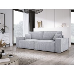 Kanapa KASJO Uniny Sofo-Narożnik z funkcją spania i poduszkami, 2x pojemnik POSO 110 Popielaty DOMOHOME Kanapa KASJO Uniny Sofo-Narożnik z funkcją spania i poduszkami, 2x pojemnik POSO 110 Popielaty DOMOHOME