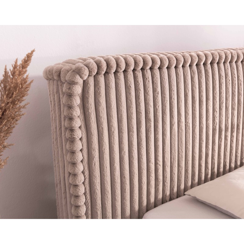 Łóżko tapicerowane Torino z pojemnikiem na pościel tkanina Vito 35 Łóżko tapicerowane Torino z pojemnikiem na pościel tkanina Vito 35