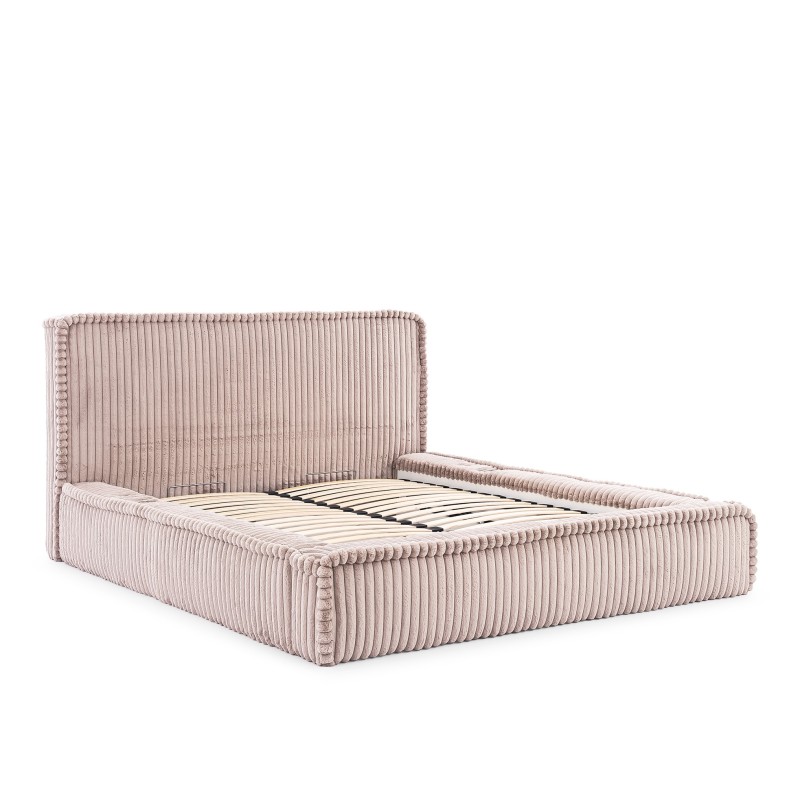 Łóżko tapicerowane Torino z pojemnikiem na pościel tkanina Vito 35 Łóżko tapicerowane Torino z pojemnikiem na pościel tkanina Vito 35