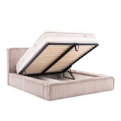 Łóżko tapicerowane Torino z pojemnikiem na pościel tkanina Vito 35 Łóżko tapicerowane Torino z pojemnikiem na pościel tkanina Vito 35