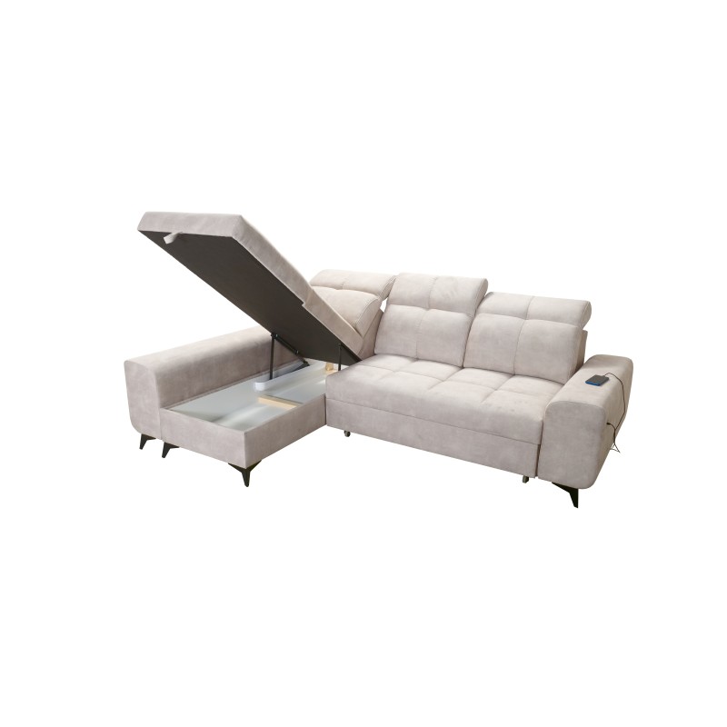Ascot I corner sofa with a sleeping function and USB port | Furniture with a timeless style Ascot I corner sofa with a sleeping function and USB port | Furniture with a timeless style