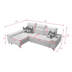 Ascot I corner sofa with a sleeping function and USB port | Furniture with a timeless style Ascot I corner sofa with a sleeping function and USB port | Furniture with a timeless style