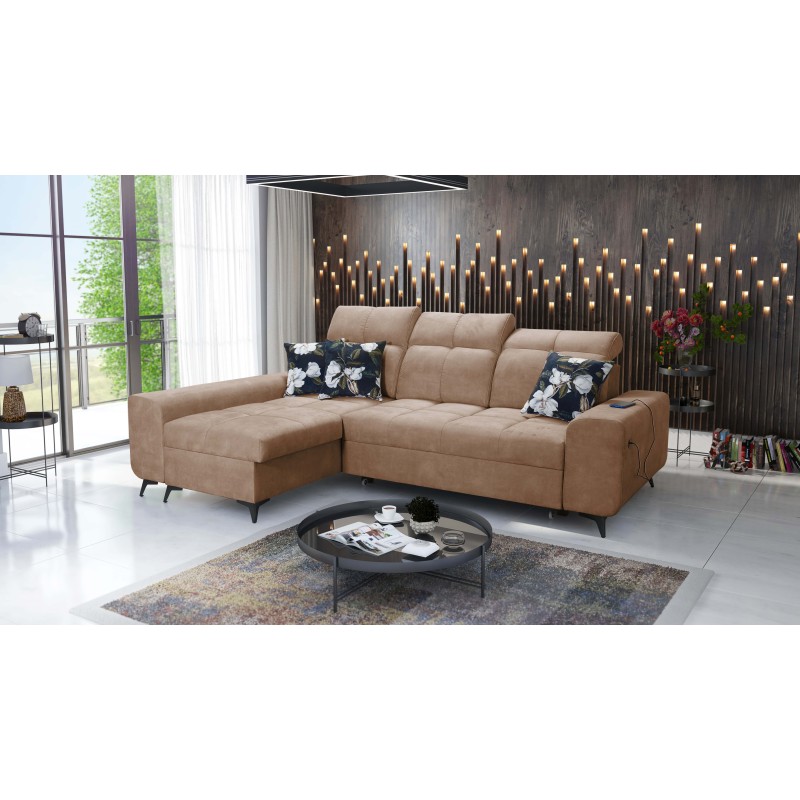 Ascot I corner sofa with a sleeping function and USB port | Furniture with a timeless style Ascot I corner sofa with a sleeping function and USB port | Furniture with a timeless style