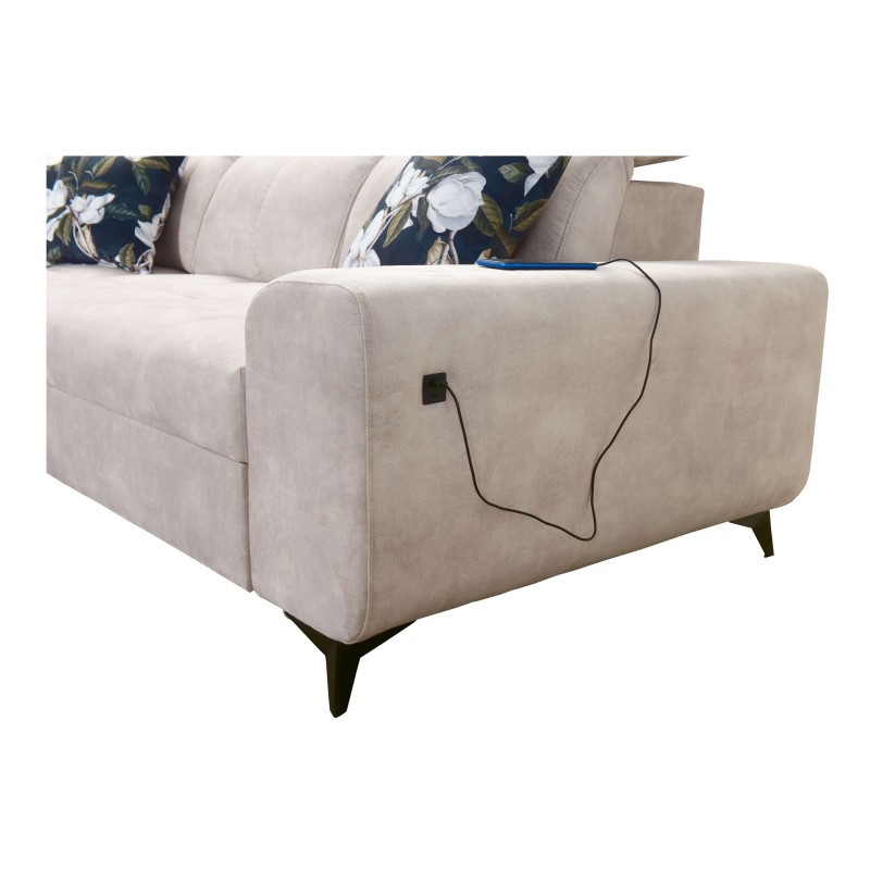 Ascot I corner sofa with a sleeping function and USB port | Furniture with a timeless style Ascot I corner sofa with a sleeping function and USB port | Furniture with a timeless style