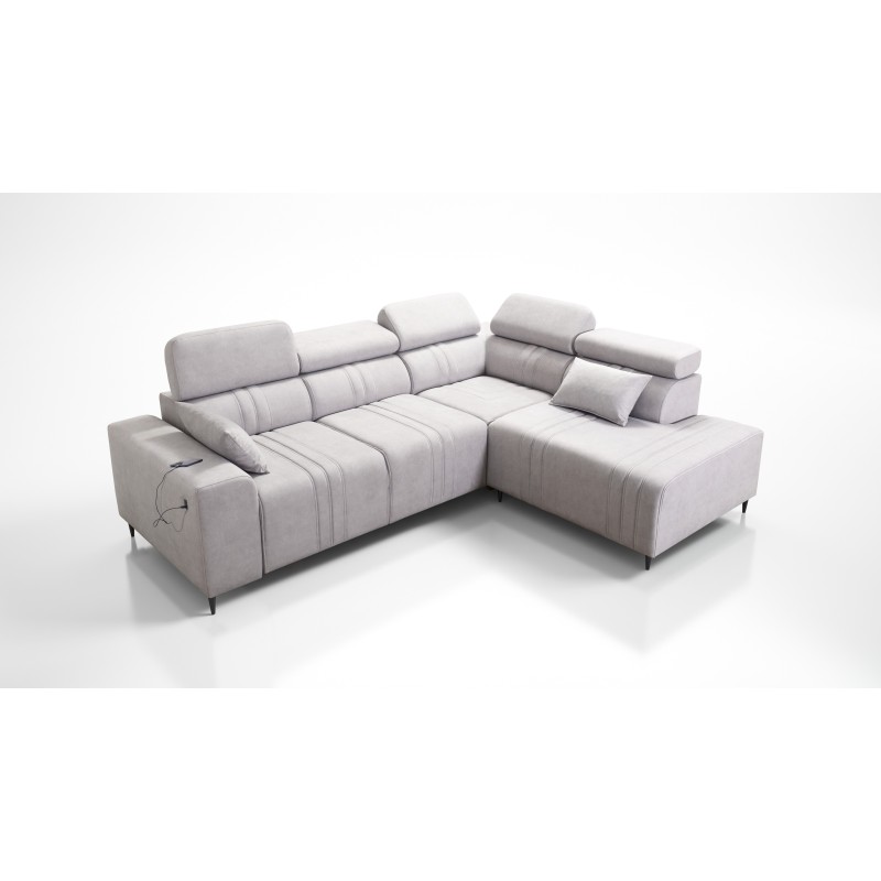 Verona VII Corner Sofa with Sleeping Function in Velvet Fabric, Vena 9 – Elegance and Functionality Verona VII Corner Sofa with Sleeping Function in Velvet Fabric, Vena 9 – Elegance and Functionality
