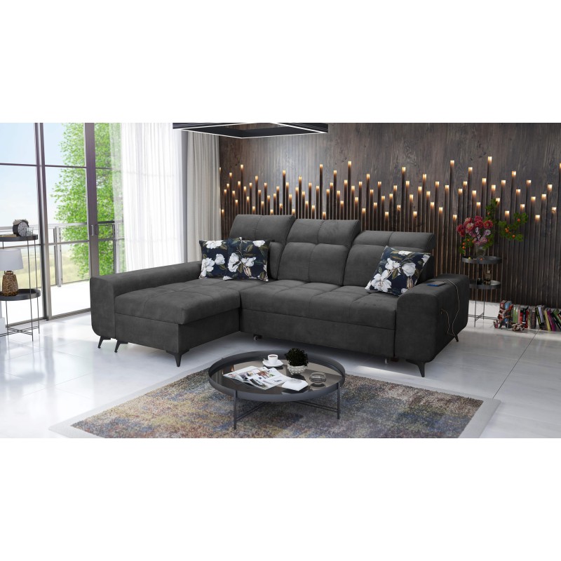 Ascot I corner sofa with a sleeping function and USB port | Furniture with a timeless style Ascot I corner sofa with a sleeping function and USB port | Furniture with a timeless style