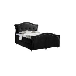 Łóżko kontynentalne Eden z pojemnikiem na pościel tkanina Magic velvet 2219