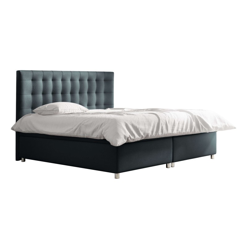 Łóżko kontynentalne Lotos z pojemnikiem na pościel tkanina Endo 7715