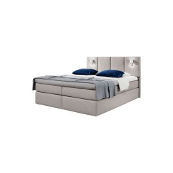 Łóżko kontynentalne Forma z oświetleniem sensorycznym tkanina Raquel 3 Łóżko kontynentalne Forma z oświetleniem sensorycznym tkanina Raquel 3