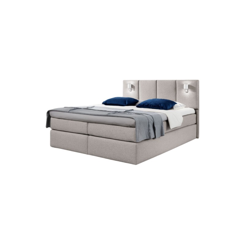 Łóżko kontynentalne Forma z oświetleniem sensorycznym tkanina Raquel 3 Łóżko kontynentalne Forma z oświetleniem sensorycznym tkanina Raquel 3