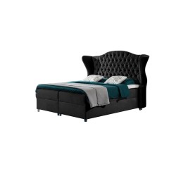 Łóżko kontynentalne Vita ozdobne pikowania zagłowia guzikami tkanina Riviera 100 Łóżko kontynentalne Vita ozdobne pikowania zagłowia guzikami tkanina Riviera 100