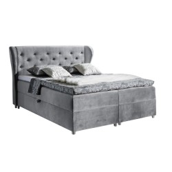 Łóżko kontynentalne Lemo ozdobne pikowanie zagłowia guzikami tkanina Pagani 23674 Łóżko kontynentalne Lemo ozdobne pikowanie zagłowia guzikami tkanina Pagani 23674