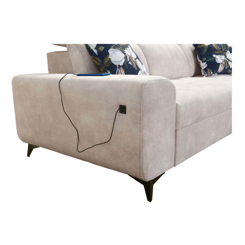 Ascot I corner sofa with a sleeping function and USB port | Furniture with a timeless style Ascot I corner sofa with a sleeping function and USB port | Furniture with a timeless style