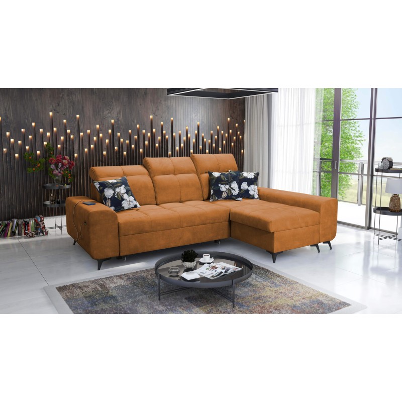 Ascot I corner sofa with a sleeping function and USB port | Furniture with a timeless style Ascot I corner sofa with a sleeping function and USB port | Furniture with a timeless style