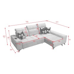 Ascot I corner sofa with a sleeping function and USB port | Furniture with a timeless style Ascot I corner sofa with a sleeping function and USB port | Furniture with a timeless style