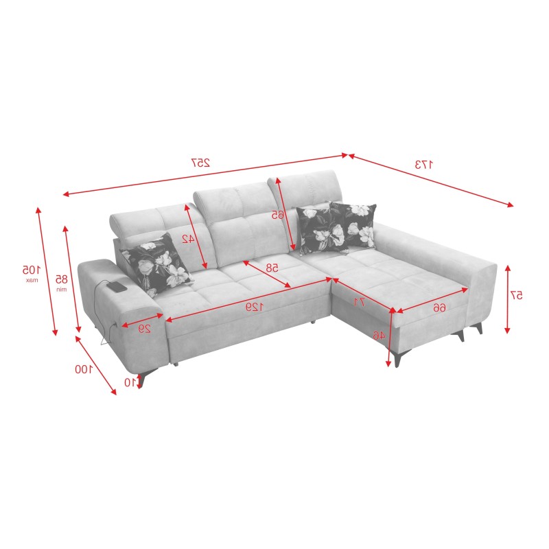 Ascot I corner sofa with a sleeping function and USB port | Furniture with a timeless style Ascot I corner sofa with a sleeping function and USB port | Furniture with a timeless style
