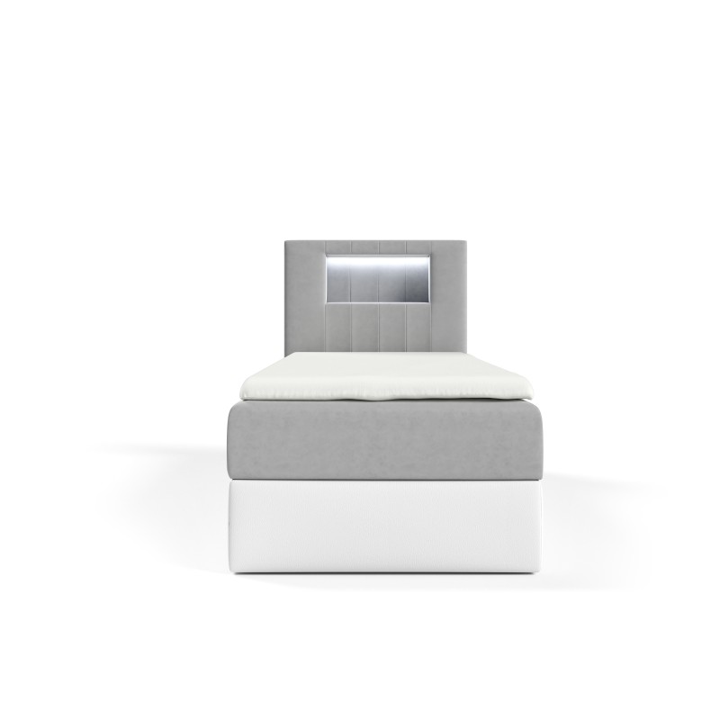 Łóżko Niva I z oświetleniem led oraz pojemnikiem na pościel w tkaninie Fresh 09 Łóżko Niva I z oświetleniem led oraz pojemnikiem na pościel w tkaninie Fresh 09