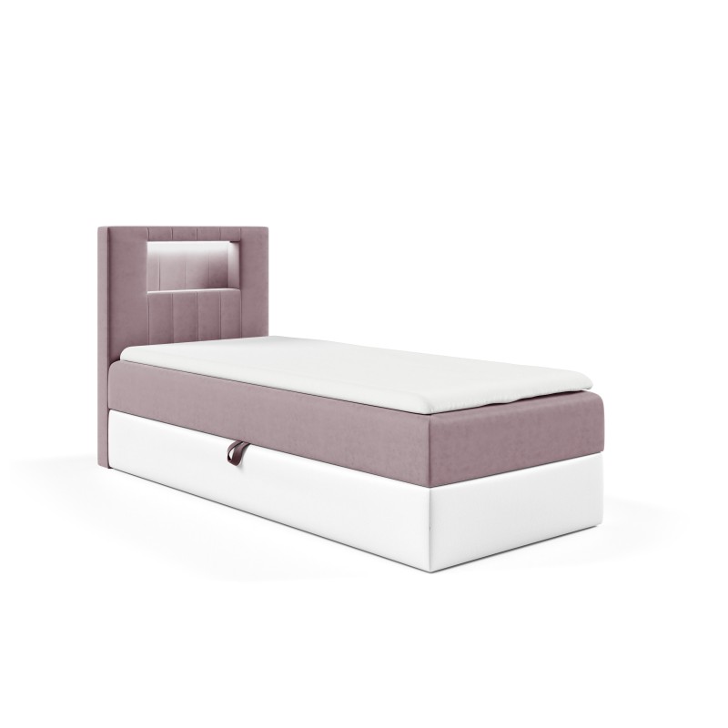 Łóżko Niva I z oświetleniem led oraz pojemnikiem na pościel w tkaninie Fresh 09 Łóżko Niva I z oświetleniem led oraz pojemnikiem na pościel w tkaninie Fresh 09