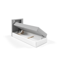 Łóżko Niva I z oświetleniem led oraz pojemnikiem na pościel w tkaninie Fresh 11 Łóżko Niva I z oświetleniem led oraz pojemnikiem na pościel w tkaninie Fresh 11