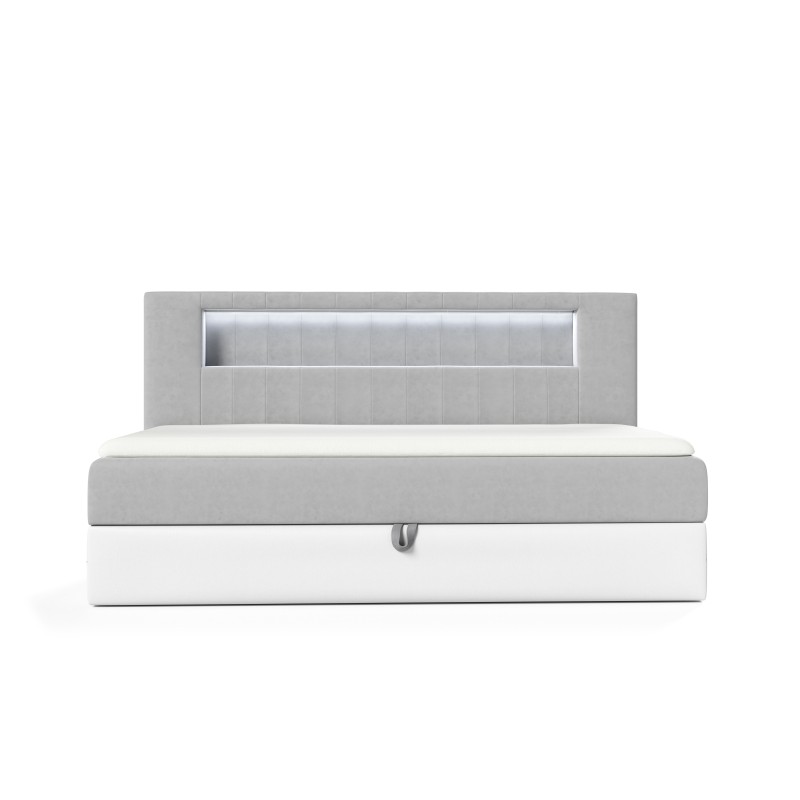 Łóżko Niva II z oświetleniem led oraz pojemnikiem na pościel w tkaninie Fresh 08 Łóżko Niva II z oświetleniem led oraz pojemnikiem na pościel w tkaninie Fresh 08