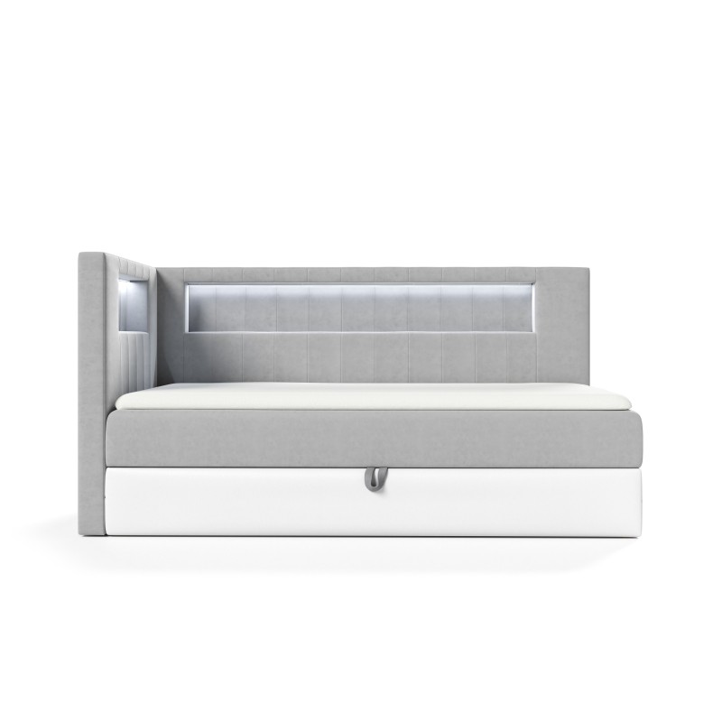 Łóżko Niva III z oświetleniem led oraz pojemnikiem na pościel w tkaninie Fresh 38 Łóżko Niva III z oświetleniem led oraz pojemnikiem na pościel w tkaninie Fresh 38