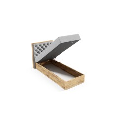 Łóżko młodzieżowe Luxaro III z pojemnikiem na pościel tkanina Faro 22