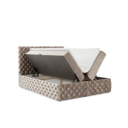 Łóżko kontynentalne Dormo pikowane guzikami w tkaninie Ikoo 01 Łóżko kontynentalne Dormo pikowane guzikami w tkaninie Ikoo 01