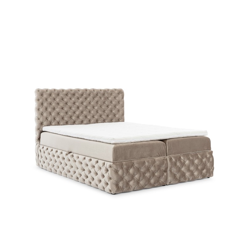 Łóżko kontynentalne Dormo pikowane guzikami w tkaninie Ikoo 01 Łóżko kontynentalne Dormo pikowane guzikami w tkaninie Ikoo 01