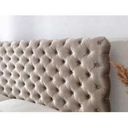 Łóżko kontynentalne Dormo pikowane guzikami w tkaninie Ikoo 01 Łóżko kontynentalne Dormo pikowane guzikami w tkaninie Ikoo 01