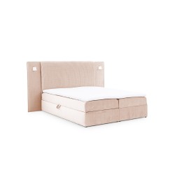 Łóżko kontynentalne Noxar z sensorycznym oświetleniem w tkaninie Magic velvet 2244 + Delux 2244 Łóżko kontynentalne Noxar z sensorycznym oświetleniem w tkaninie Magic velvet 2244 + Delux 2244