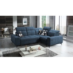 Ascot II Corner Sofa with Sleeping Function, USB Port, and Adjustable Headrests Velvet, Wave 14 | Your Furniture Brand