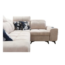 Ascot II corner sofa with sleeping function, USB port, and adjustable headrests in Velvet, Wave 16 | Your furniture brand Ascot II corner sofa with sleeping function, USB port, and adjustable headrests in Velvet, Wave 16 | Your furniture brand