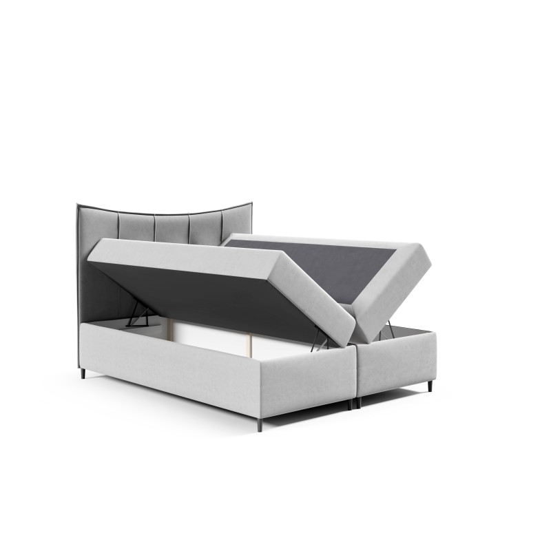 Łóżko kontynentalne Elmo z pojemnikiem na pościel tkanina Fresh 9 Łóżko kontynentalne Elmo z pojemnikiem na pościel tkanina Fresh 9